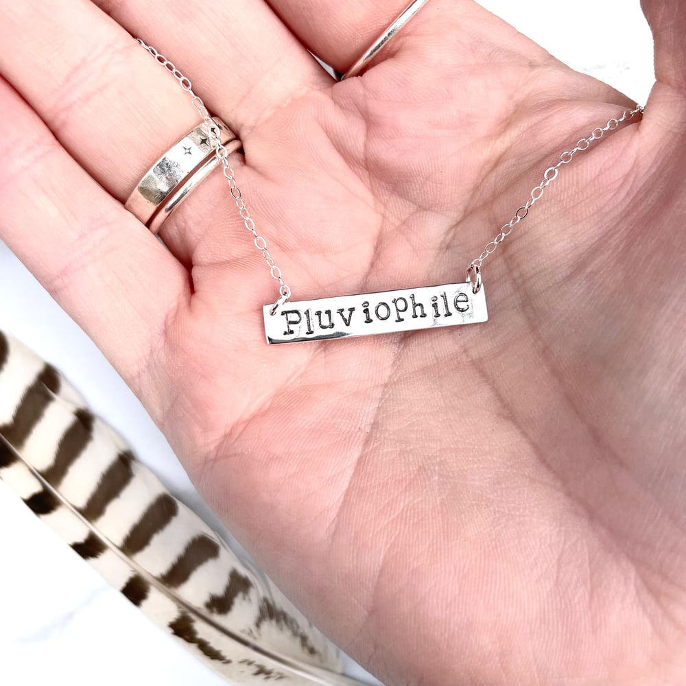 Handmade Sterling Silver Personalised Necklace - Pluviophile