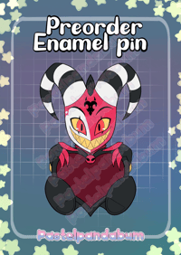 PREORDER Helluva Boss - Blitz heart Enamel Pin badge