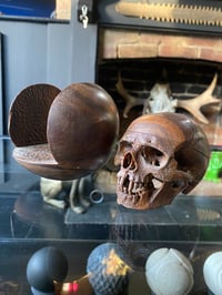 Image 2 of Lignum vitae Lawn bowl skull. 