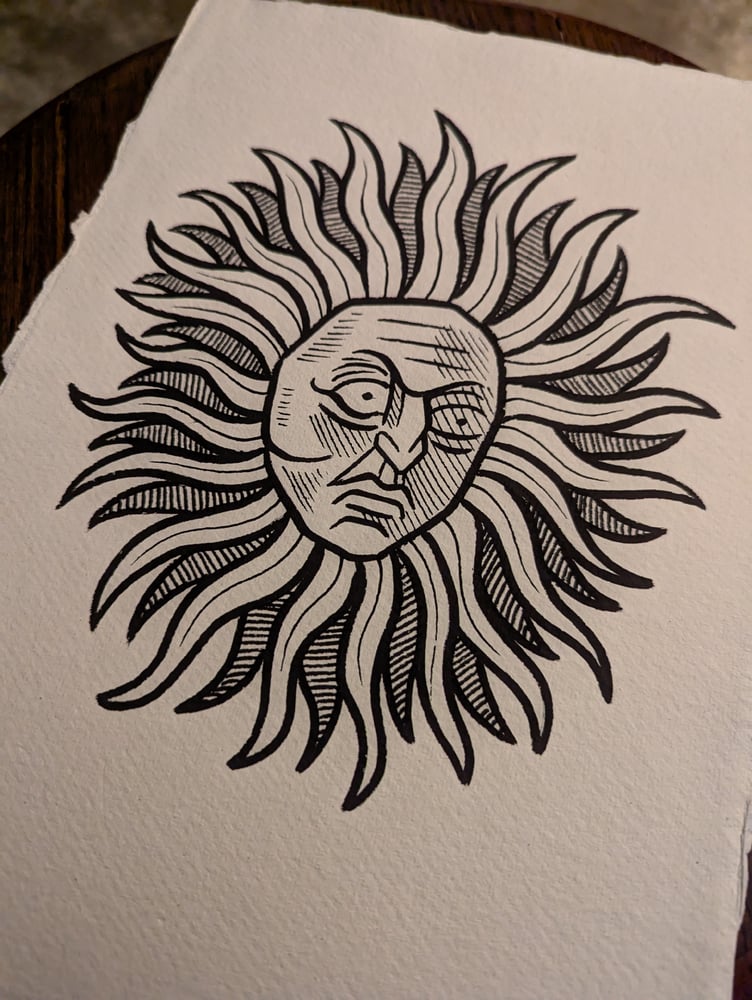 Image of Grumpy sun - original