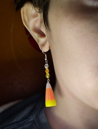 Candy Corn Earrings 