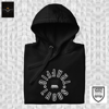 LAGOS TRAFFIC UNISEX SLAY HOODIES - BLK/WHT SHIELD