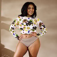 Image 2 of Studio Purr: Kain Tayo! (Let's Eat) long-sleeve crop top