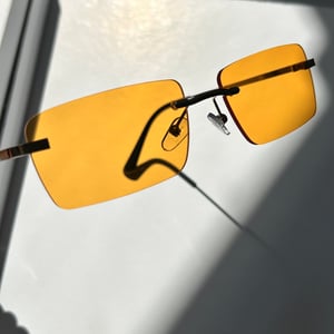 Image of TANGERINE Retro Frameless Sunglasses 