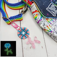 Image 2 of Glow-in-the-Dark Balloon Animal Purse Charms