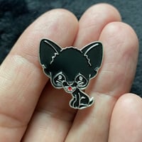 Image 3 of Black Cat Small Enamel Pin