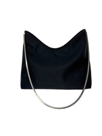 Image 3 of Nylon Metal Handle Hobo Bag