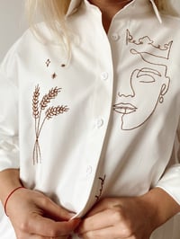 Image 1 of Button up Cotton Shirt - Kelly