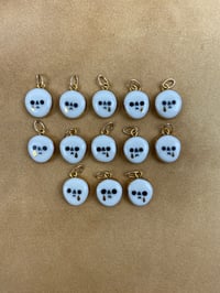 Tiny Sad Skull Charms