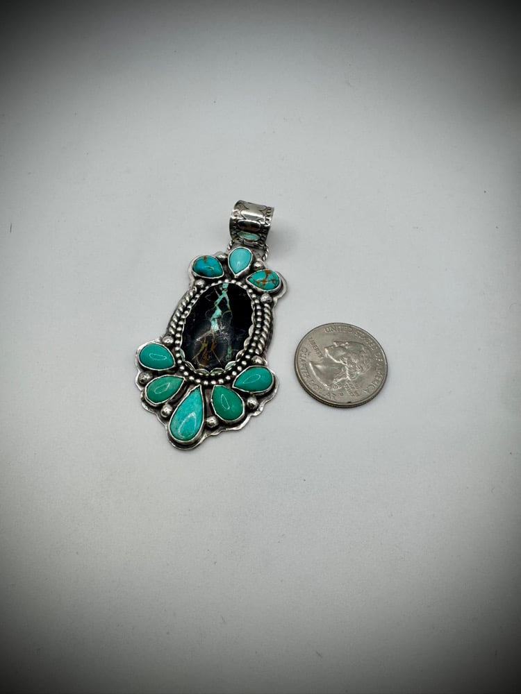 Image of Blackjack & Campitos Turquoise Pendant