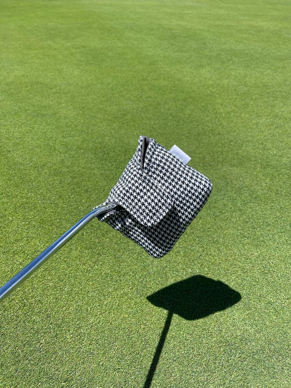 Navy Houndstooth Mallet Putter Cover