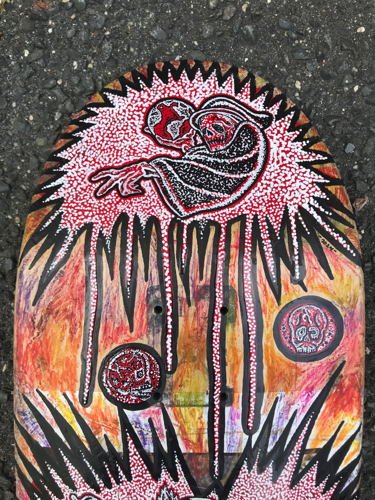 Image of ELECTRIFY HAND PAINTED SKATE DECK