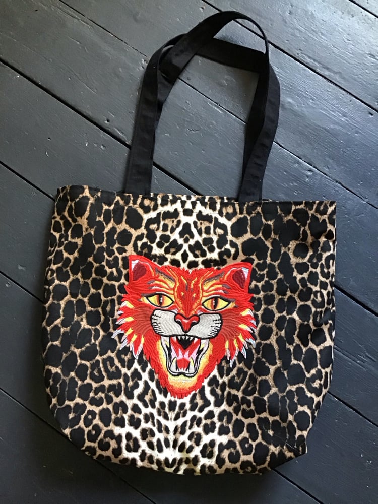 red tiger leopard print shoulder bag copy