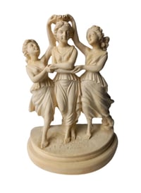 Image 4 of Vtg Religious Figurines, Three Graces, Michelangelo Pieta, A Santini Sculptures