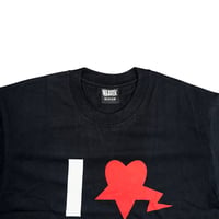 Image 2 of I LOVE CRAZY WOMEN TEE (BLACK)