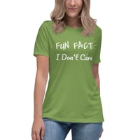 Image 5 of Women's Relaxed T-Shirt, Fun Fact I Don’t Care Shirt | Funny Sarcastic Graphic Tee