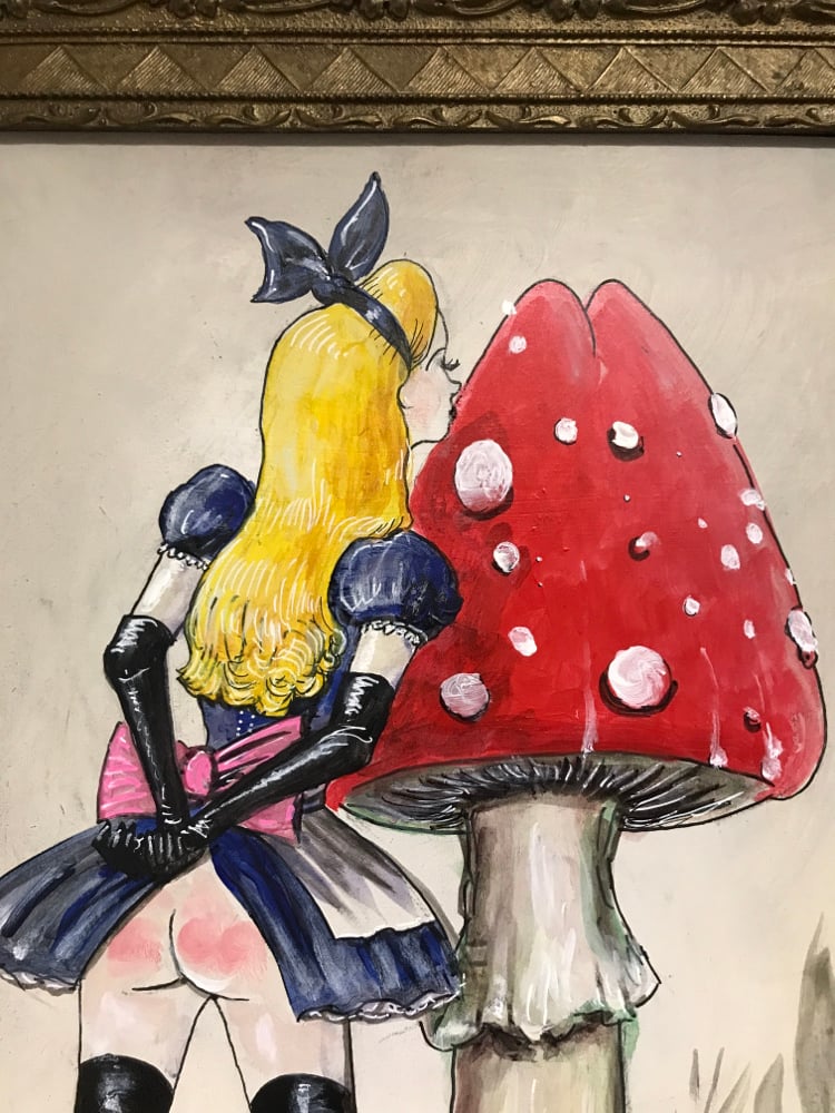 Image of Alice large painting on wood