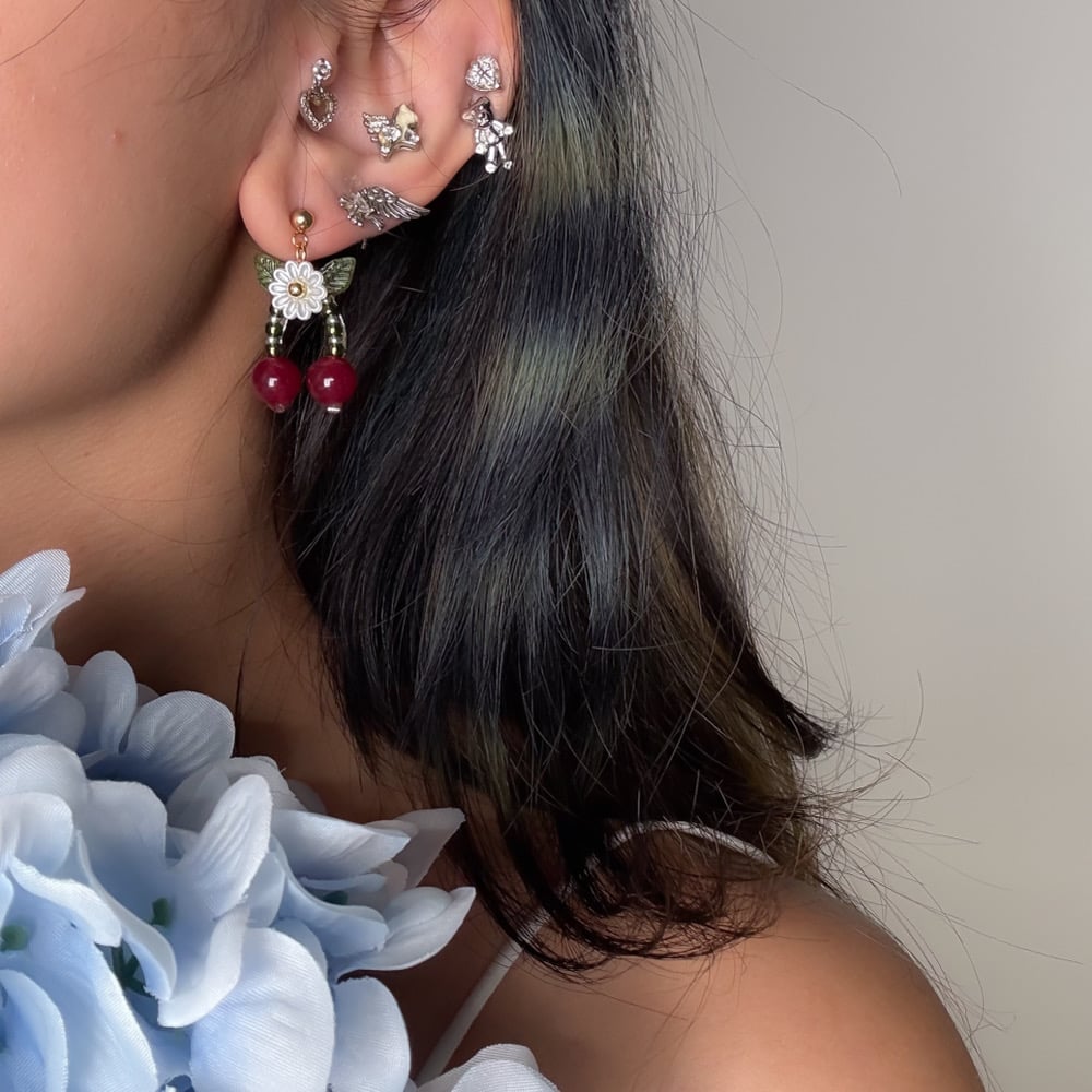 Image of Mini Cherry Earrings