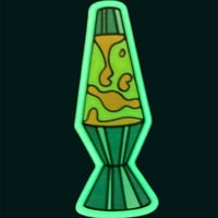 Glow-in-the-Dark Cyboogie Lava Lamp Sticker