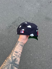 Image 5 of GREEN BRIM PARTLY CLOUDY NAVY NY YANKEES CUSTOM FITTED 