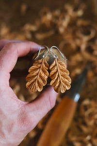 Image 1 of ~ Oak leaf Earrings 