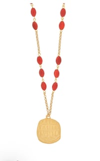 Image 3 of Heraklion XI Necklace- Coral