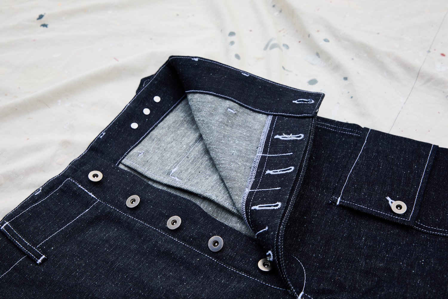 Image of Konin pant- speckle (12 oz Indigo)