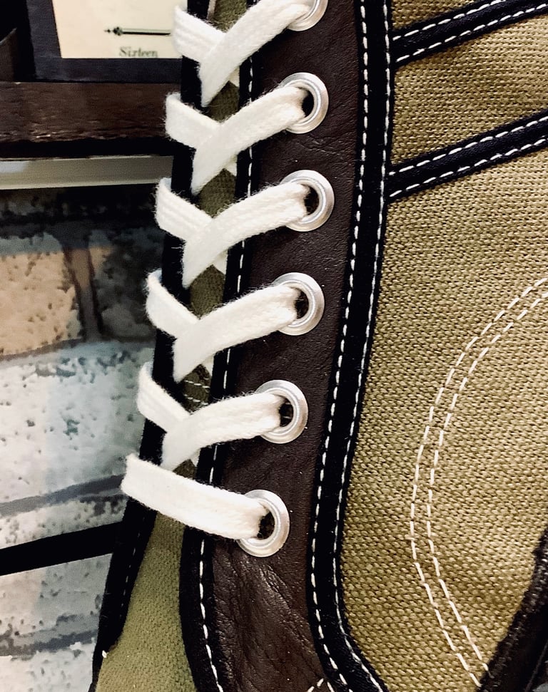 VEGANCRAFT hiker canvas+ leather Lo top sneaker shoes made in Slovakia Image 3