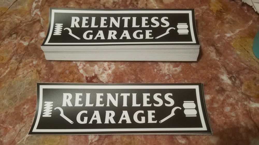 Relentless Garage Slap Sticker