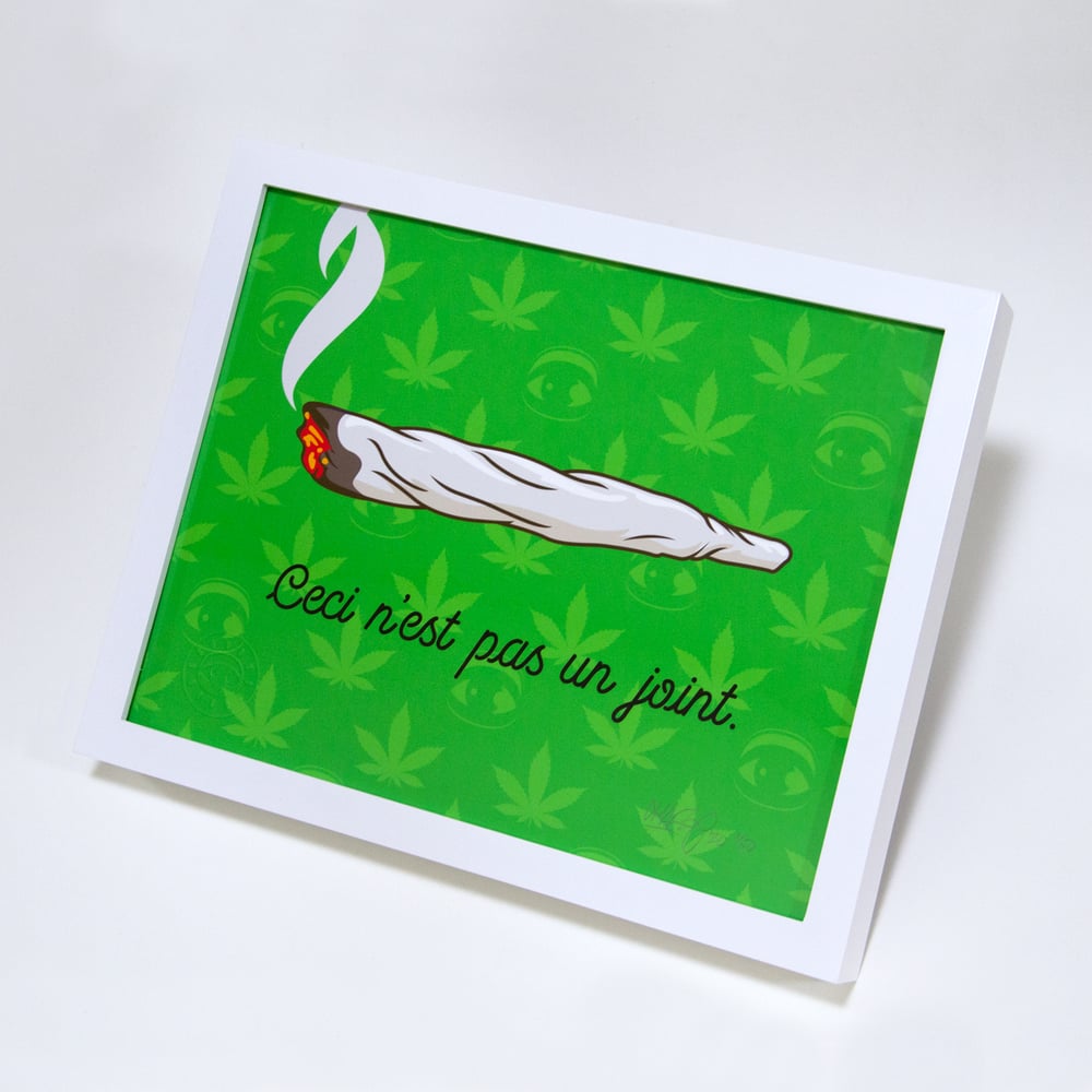 Image of 'Ceci n'est pas un joint' - Print (Framed)