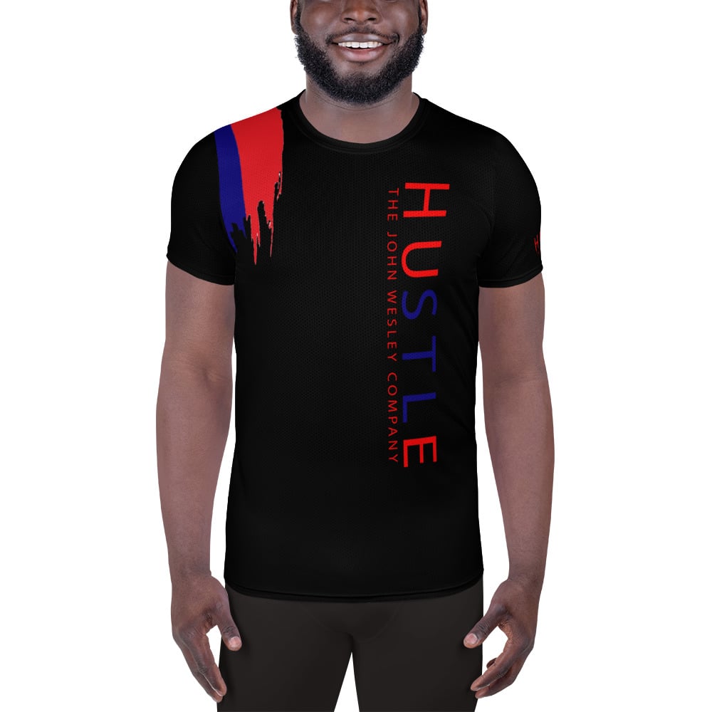Image of HUSTLE MAN All-Over Print Men's Athletic T-shirt