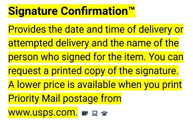 Signature Comfirmation and Ins