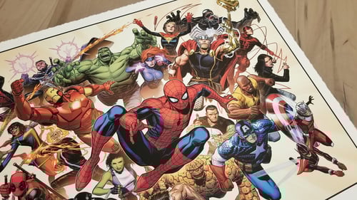 Image of MARVEL HEROES Limited Edition Giclée Art Print