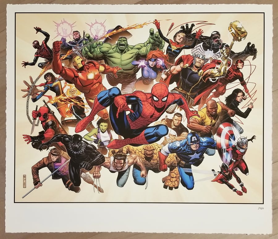 Image of MARVEL HEROES Limited Edition Giclée Art Print