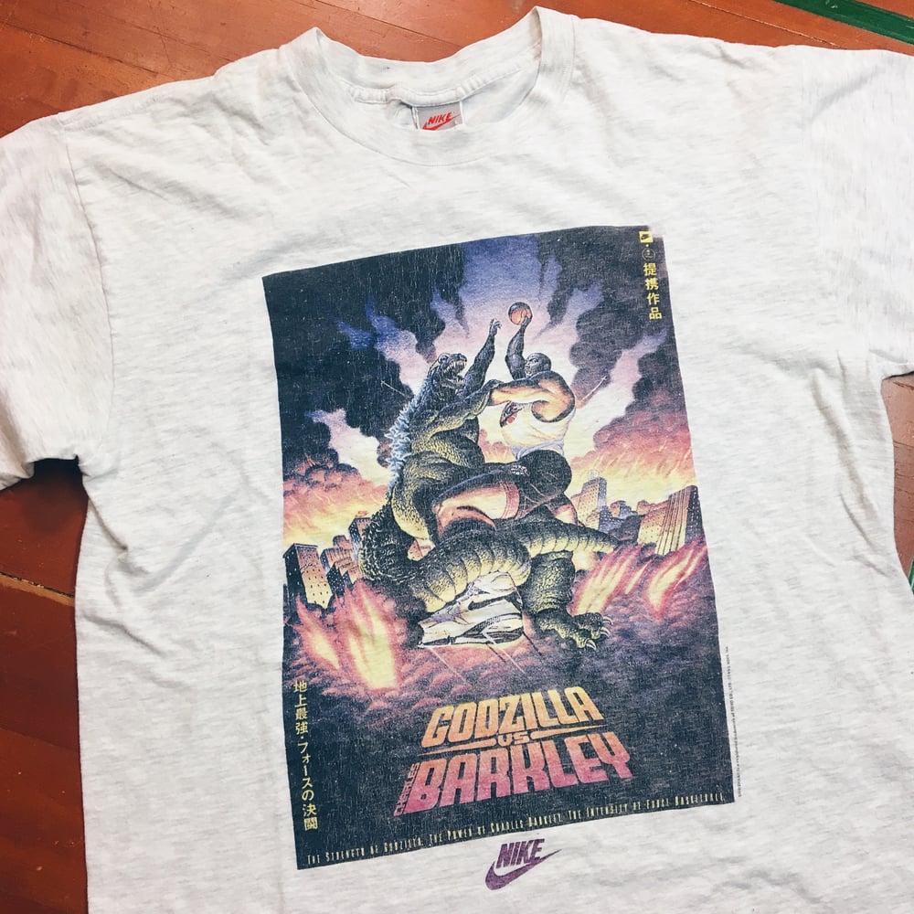 Image of Original 1992 Nike Charles Barkley Godzilla Tee.