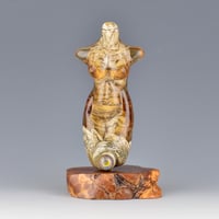 Image 1 of XXL. Amber Peach Goddess - Flamework Glass Sculpture Bead