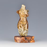 Image 2 of XXL. Amber Peach Goddess - Flamework Glass Sculpture Bead