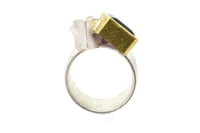Image 4 of Cube cluster ring 18ct gold and sterling silver set with a Multicoloured Tourmaline 