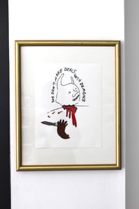 Image of “we don’t make deals with demons” 17in x 21in framed silkscreen print on paper 