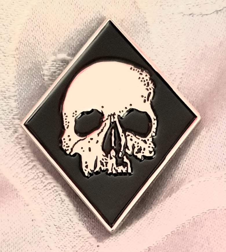 Image of Deathcult limited edition shaped enamel pin 