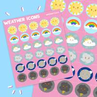 WEATHER ICONS | STICKER SHEET