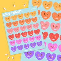 LOVE HEARTS | STICKER SHEET