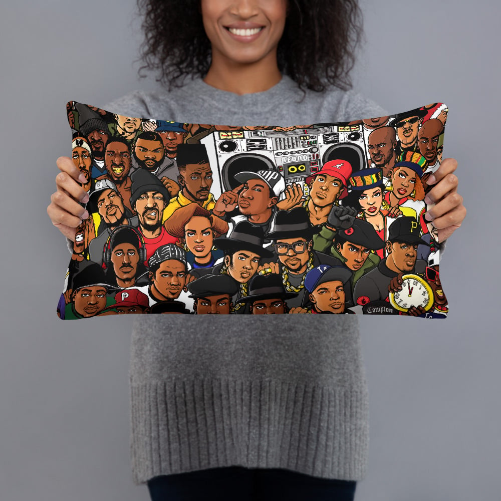 The Golden Age of Hip Hop by Beddo (Color); Accent Pillow