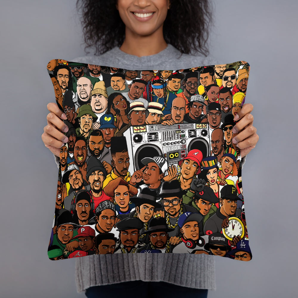 The Golden Age of Hip Hop by Beddo (Color); Accent Pillow