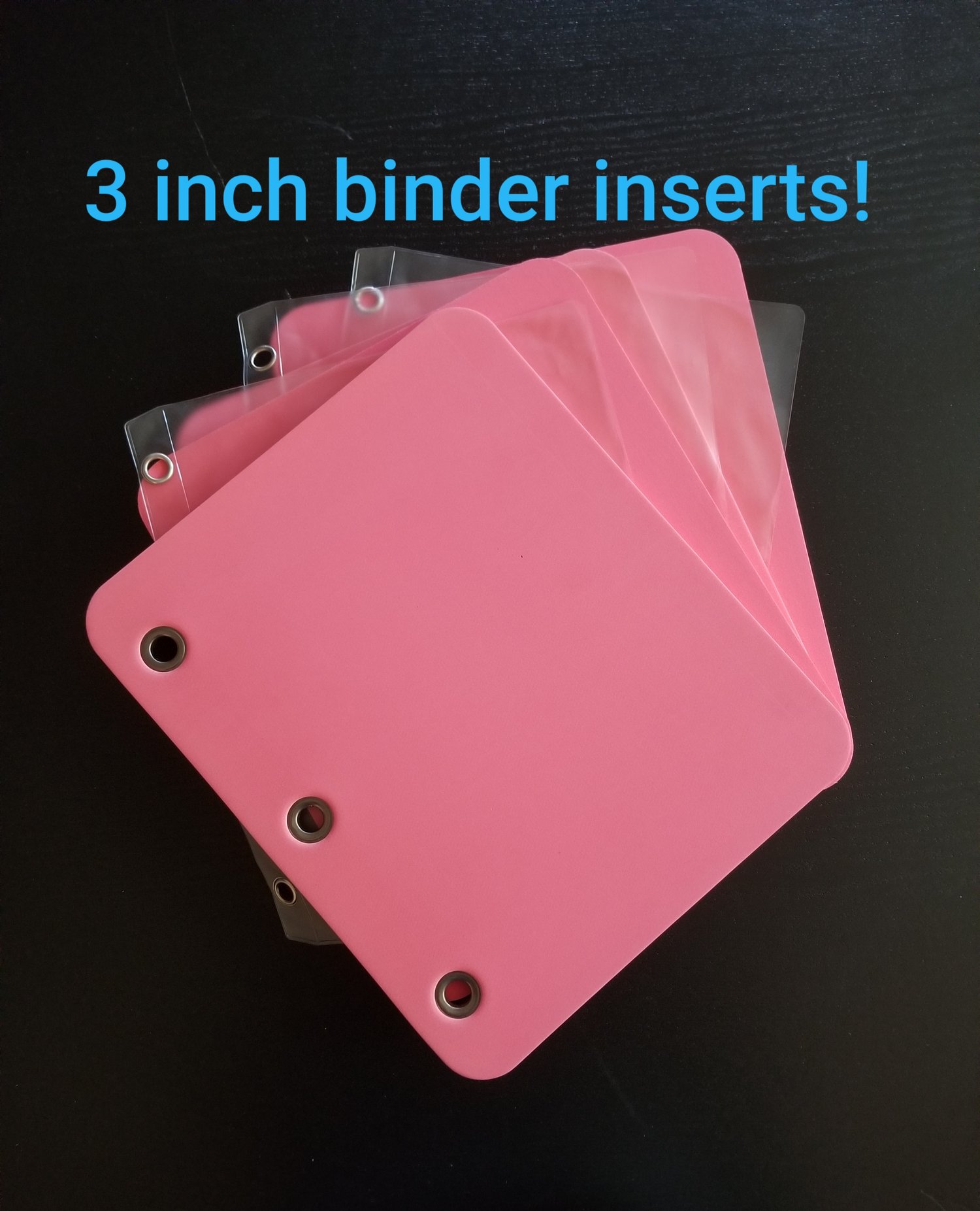 Image of 3 inch binder pink inserts 