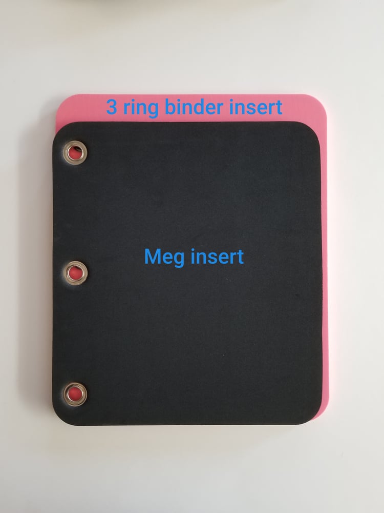 Image of 3 inch binder pink inserts 