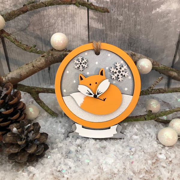 Image of Fox Snowglobe decoration
