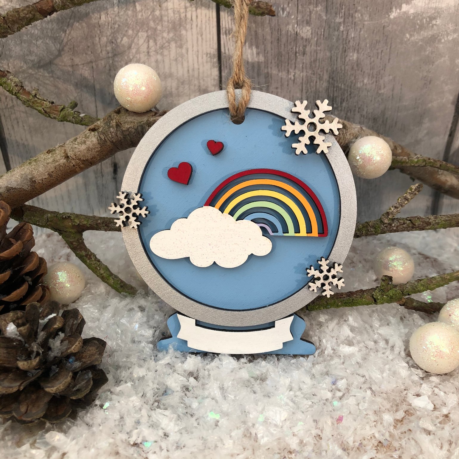 Image of Rainbow Snowglobe Decoration