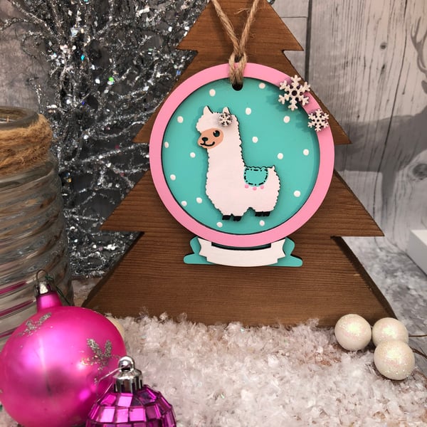 Image of Alpaca Snowglobe Decoration
