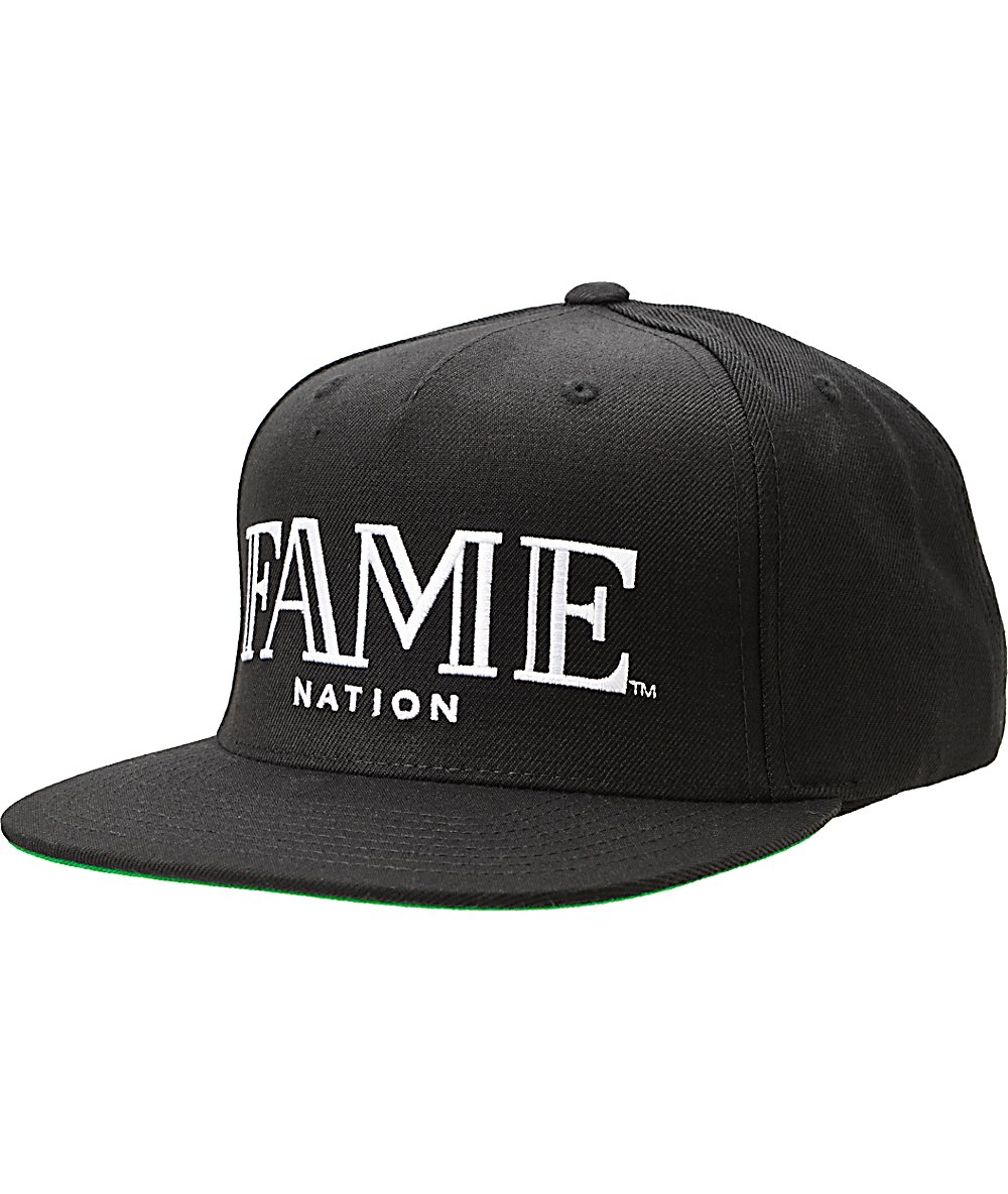 Image of Hall Of Fame Fame Nation Black Snapback
